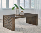 Warmstead Furniture - Ashley Furniture - Dreggan Coffee Table - Rectangular Cocktail Table / Brown - T567-1